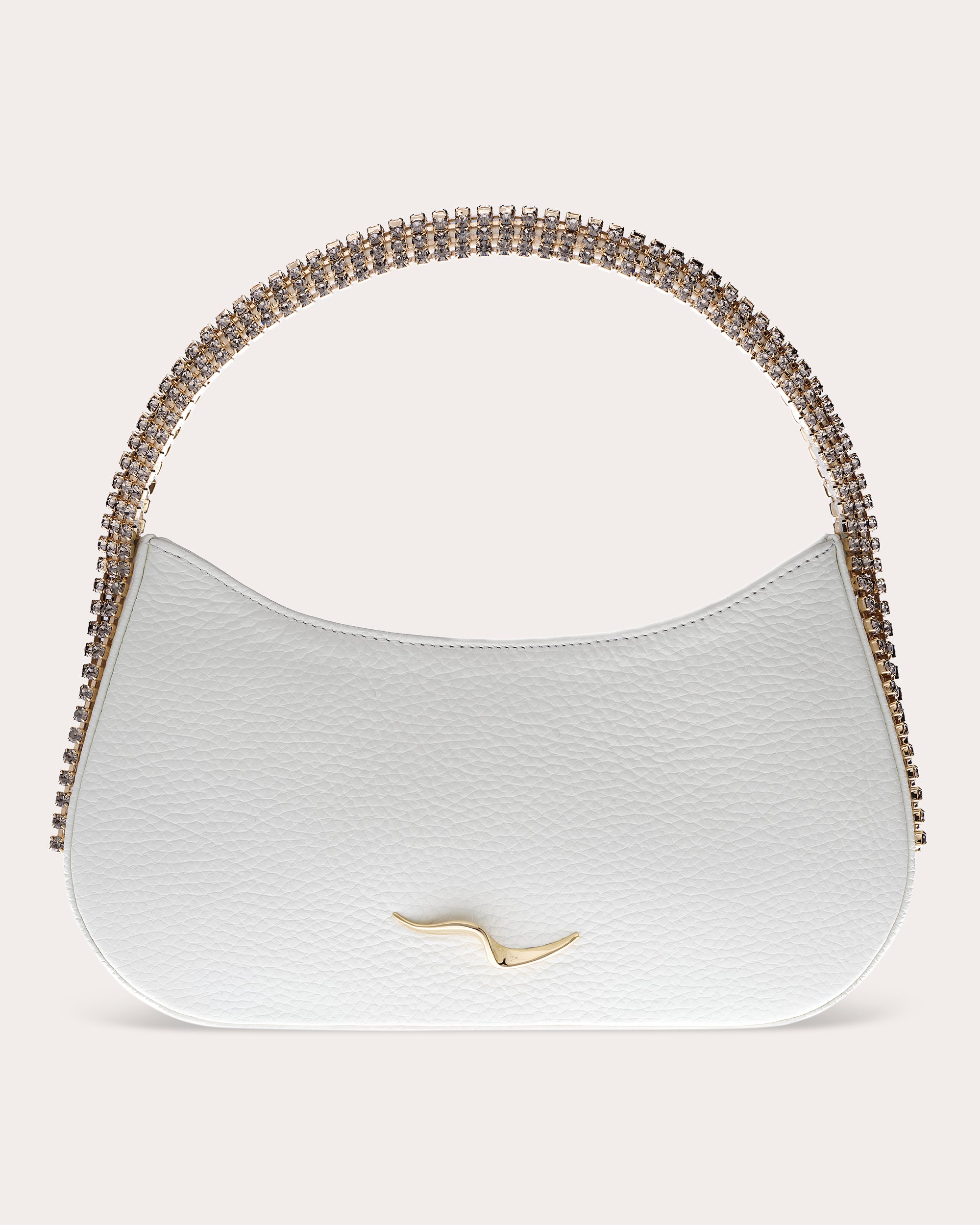 Koda Crystal-Embellished Grained-Leather Shoulder Bag