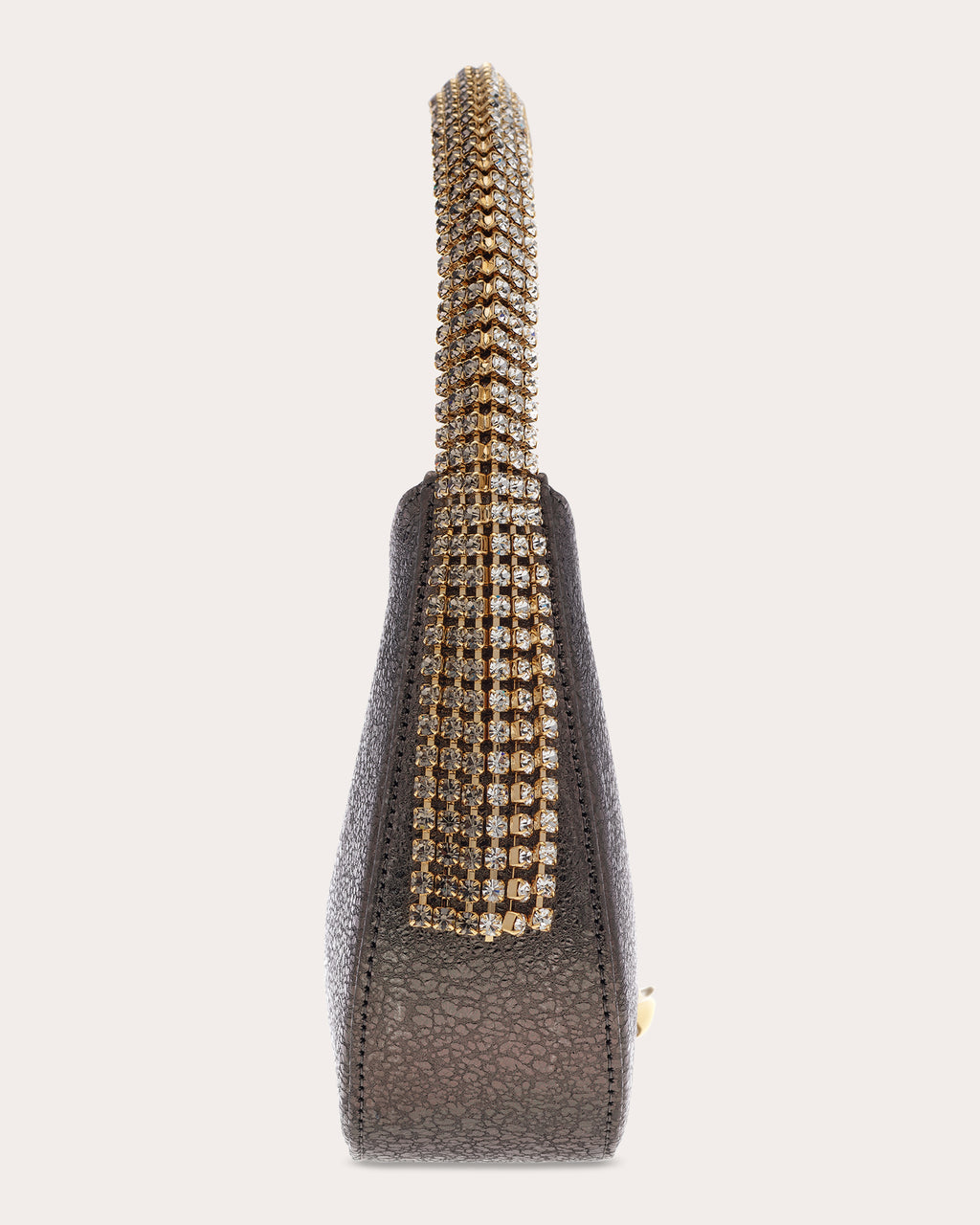 Koda Crystal-Embellished Metallic-Leather Shoulder Bag