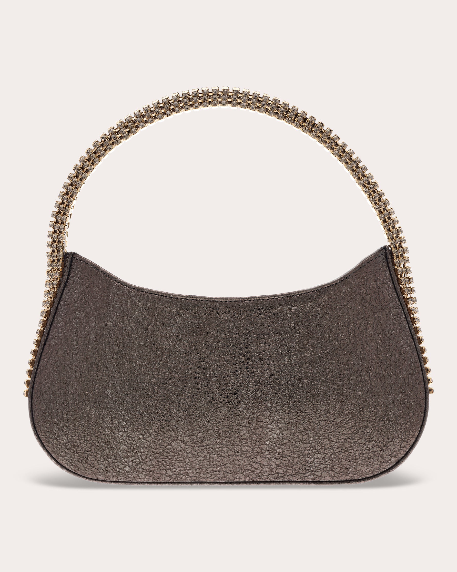 Koda Crystal-Embellished Metallic-Leather Shoulder Bag