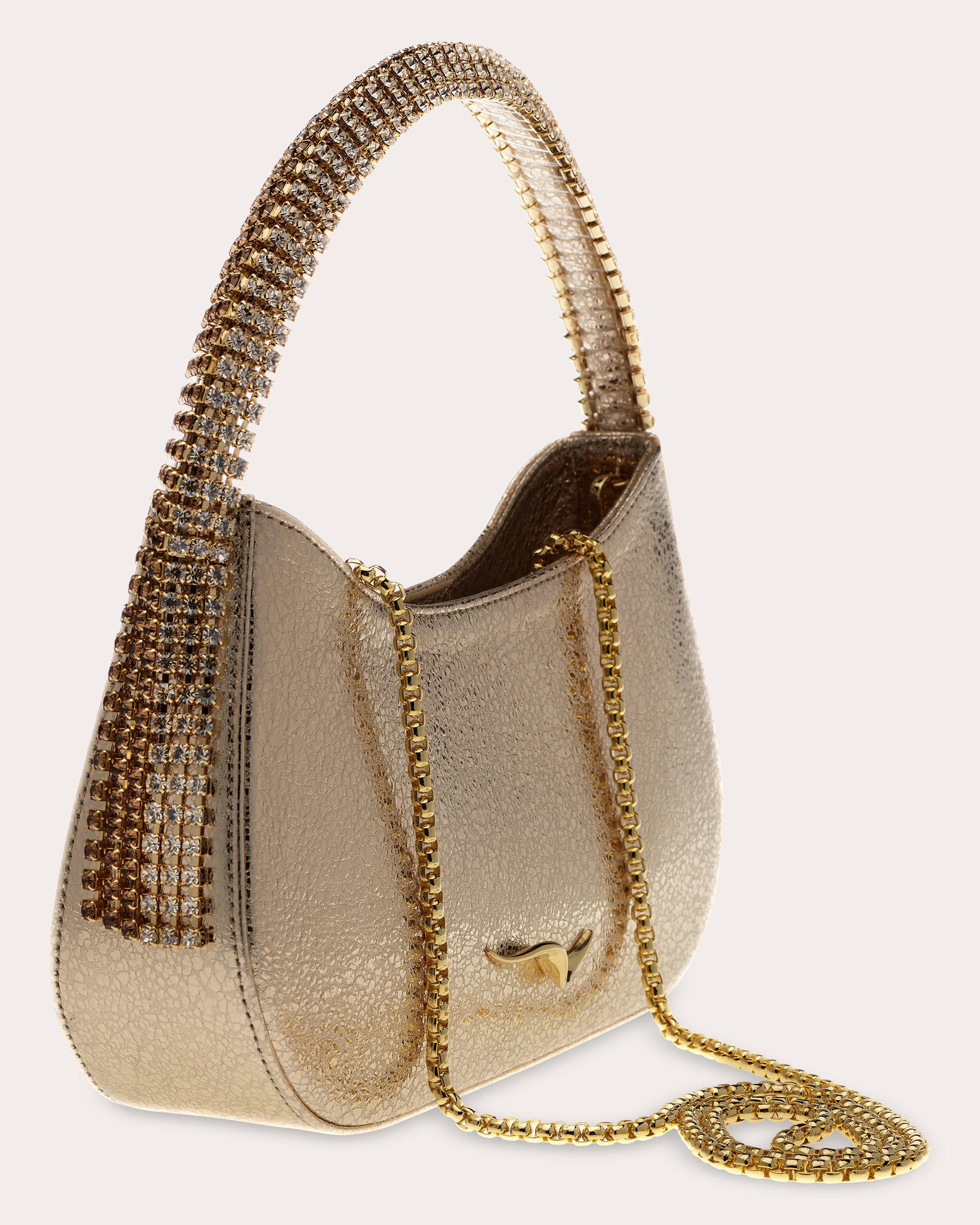Koda Crystal Metallic Leather Shoulder Bag