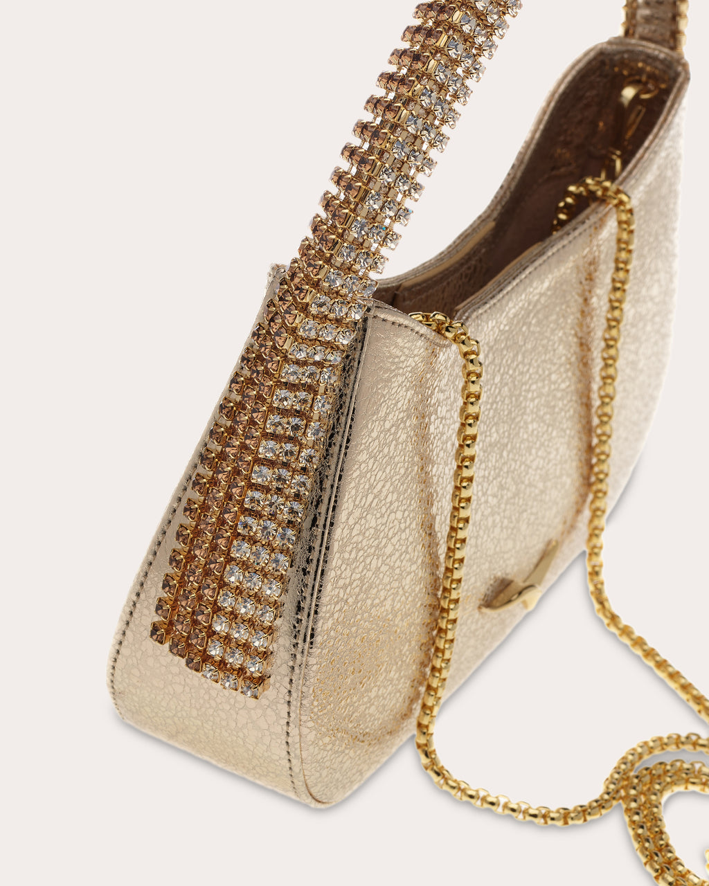 Koda Crystal Metallic Leather Shoulder Bag