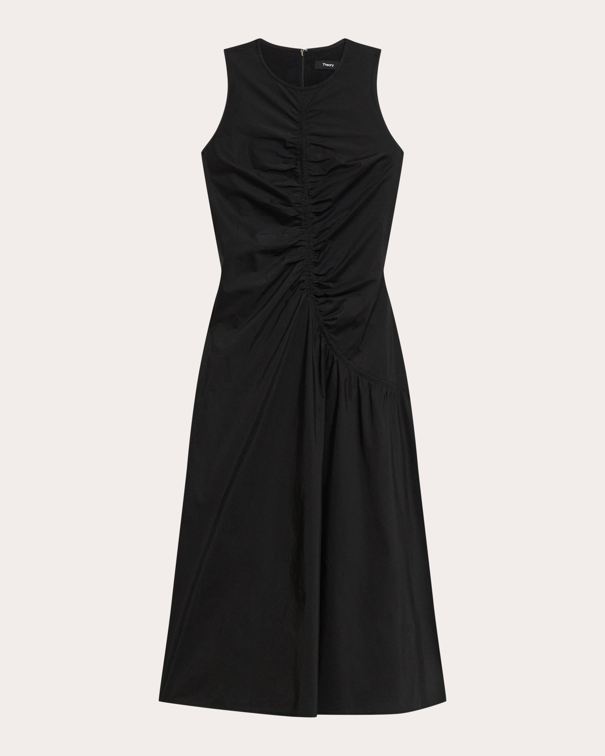 Theory Women's Ruched Sleeveless Dress - Black