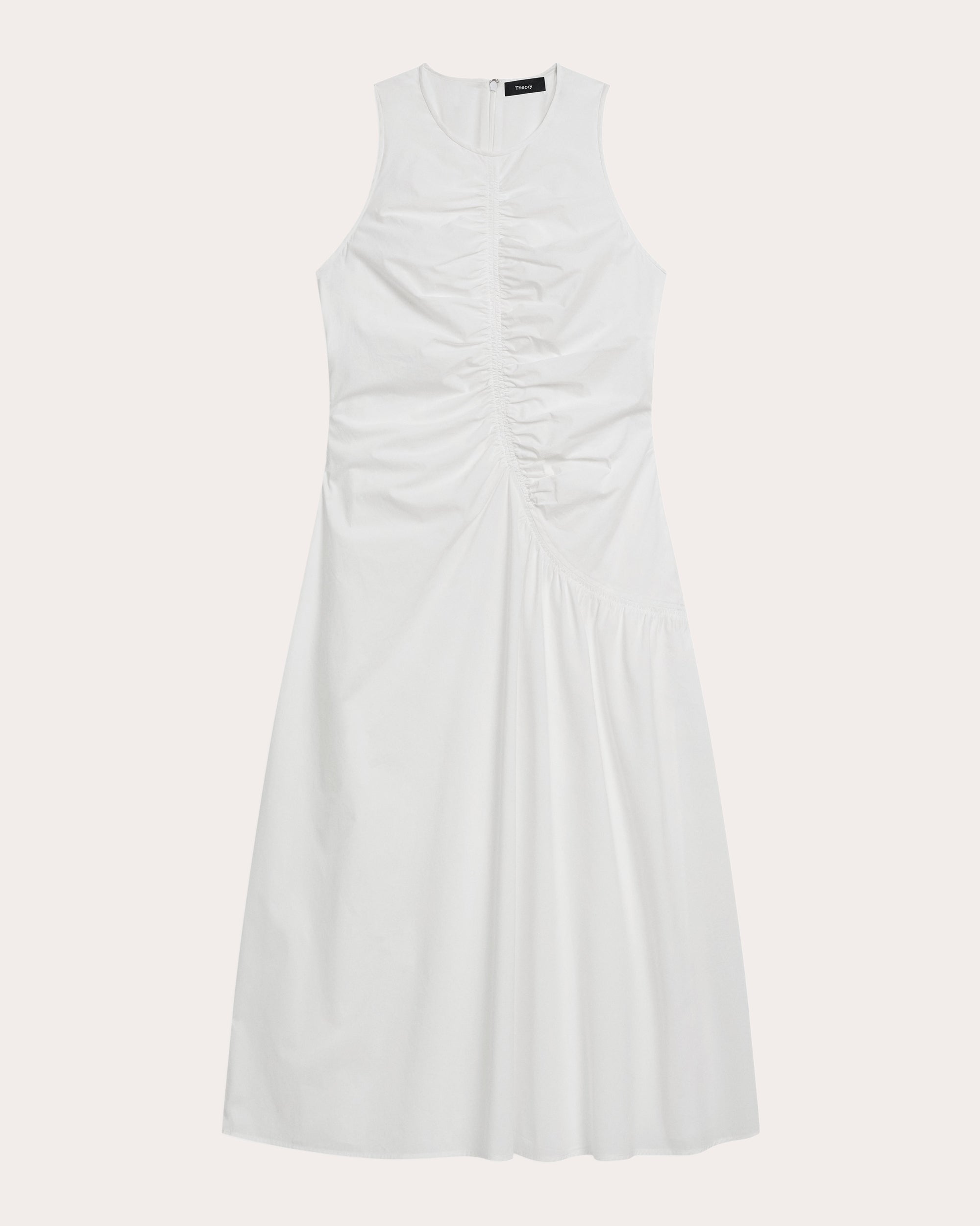 Asymmetric Ruched Tank Dress