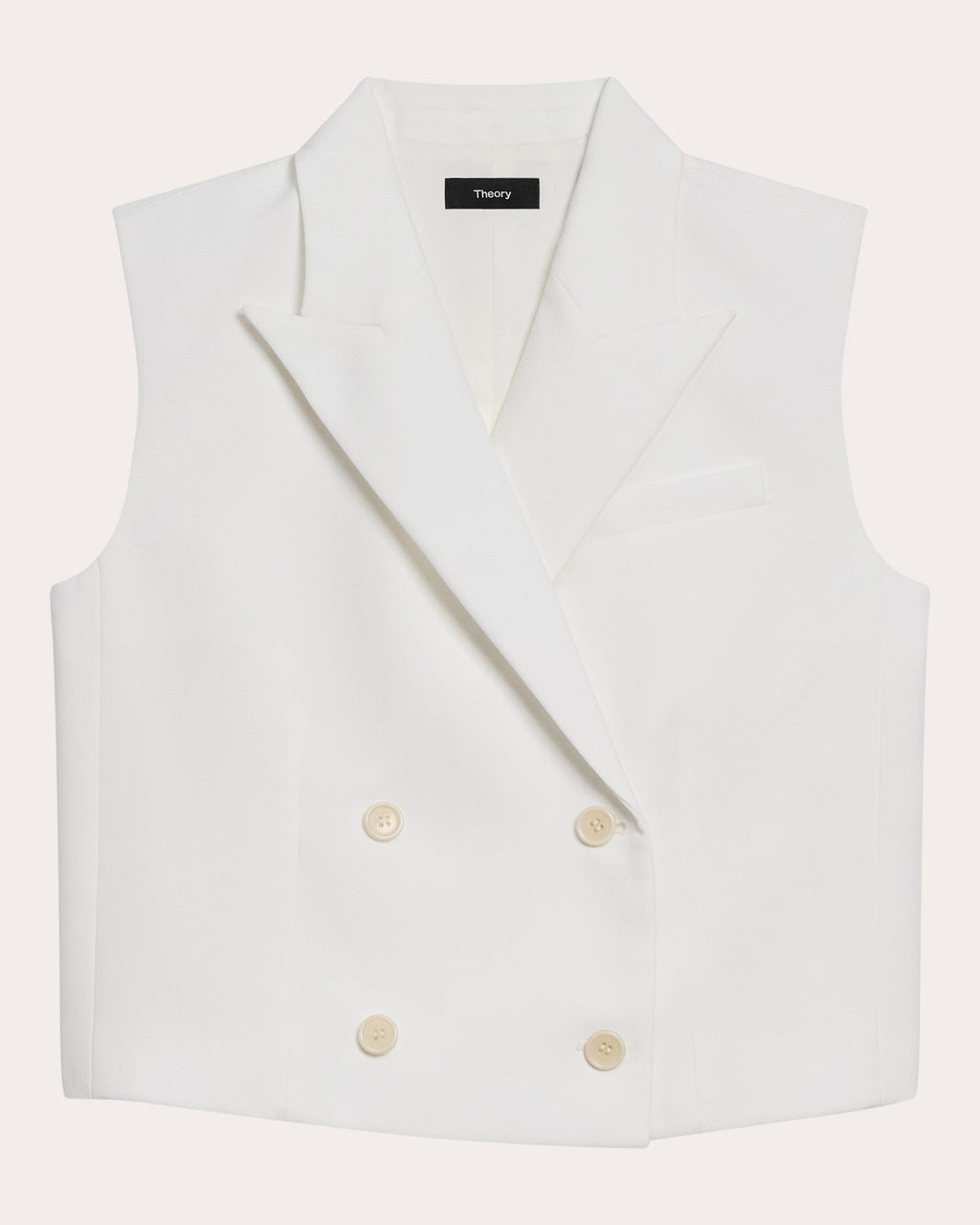 City Twill Peak Double-Breasted Vest