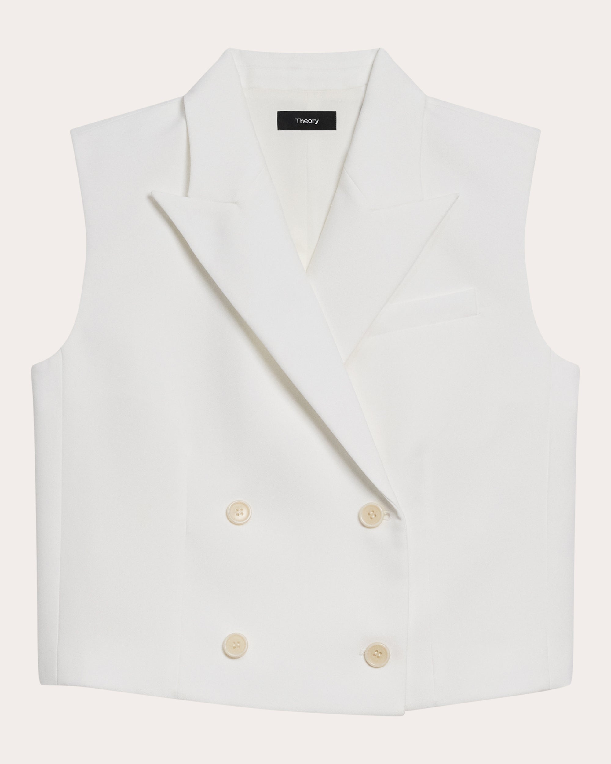 City Twill Peak Double-Breasted Vest