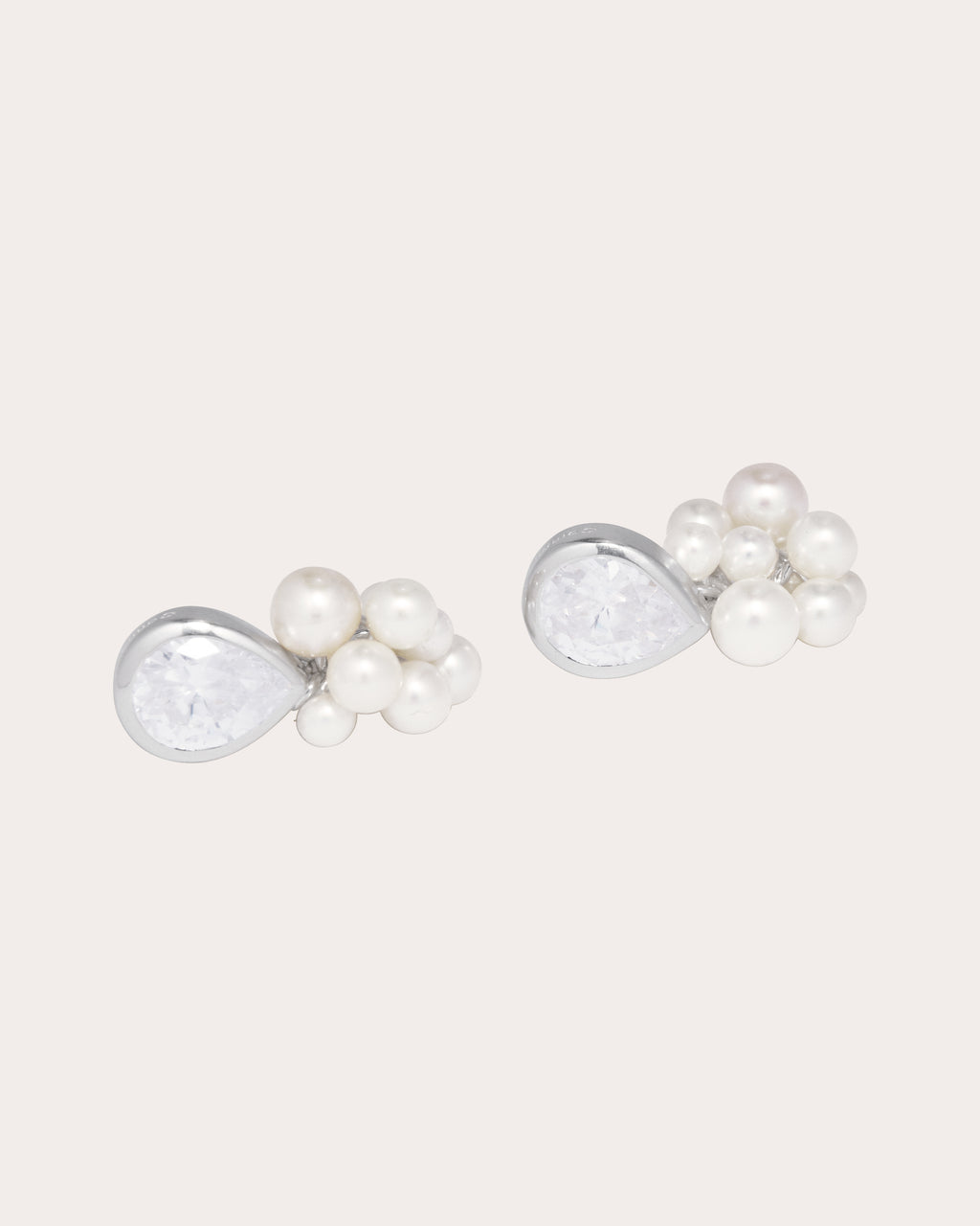 Pearl & Cubic Zirconia Alchemy of Time Stud Earrings