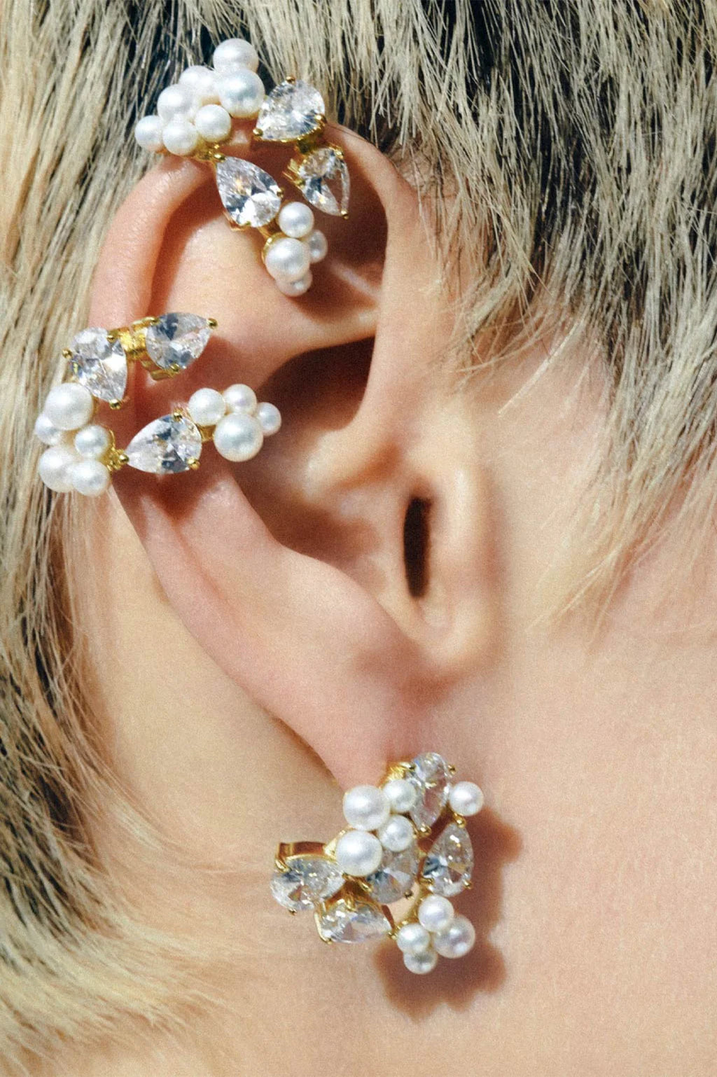Pearl & Zirconia 'The Breaths We Dare To Take' Earrings