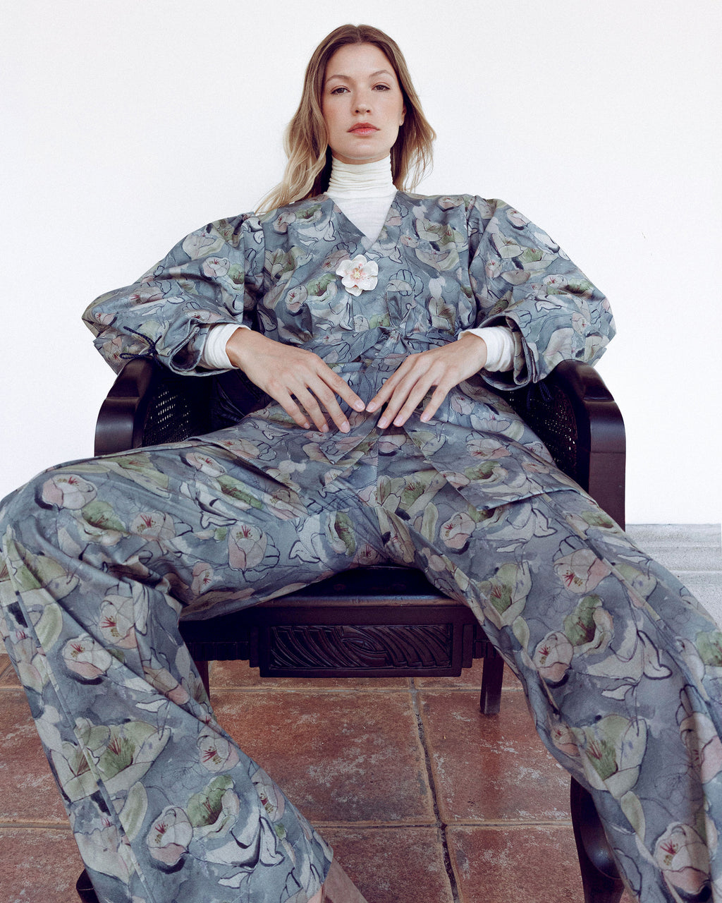 Abundance Floral Double-Breasted Coat