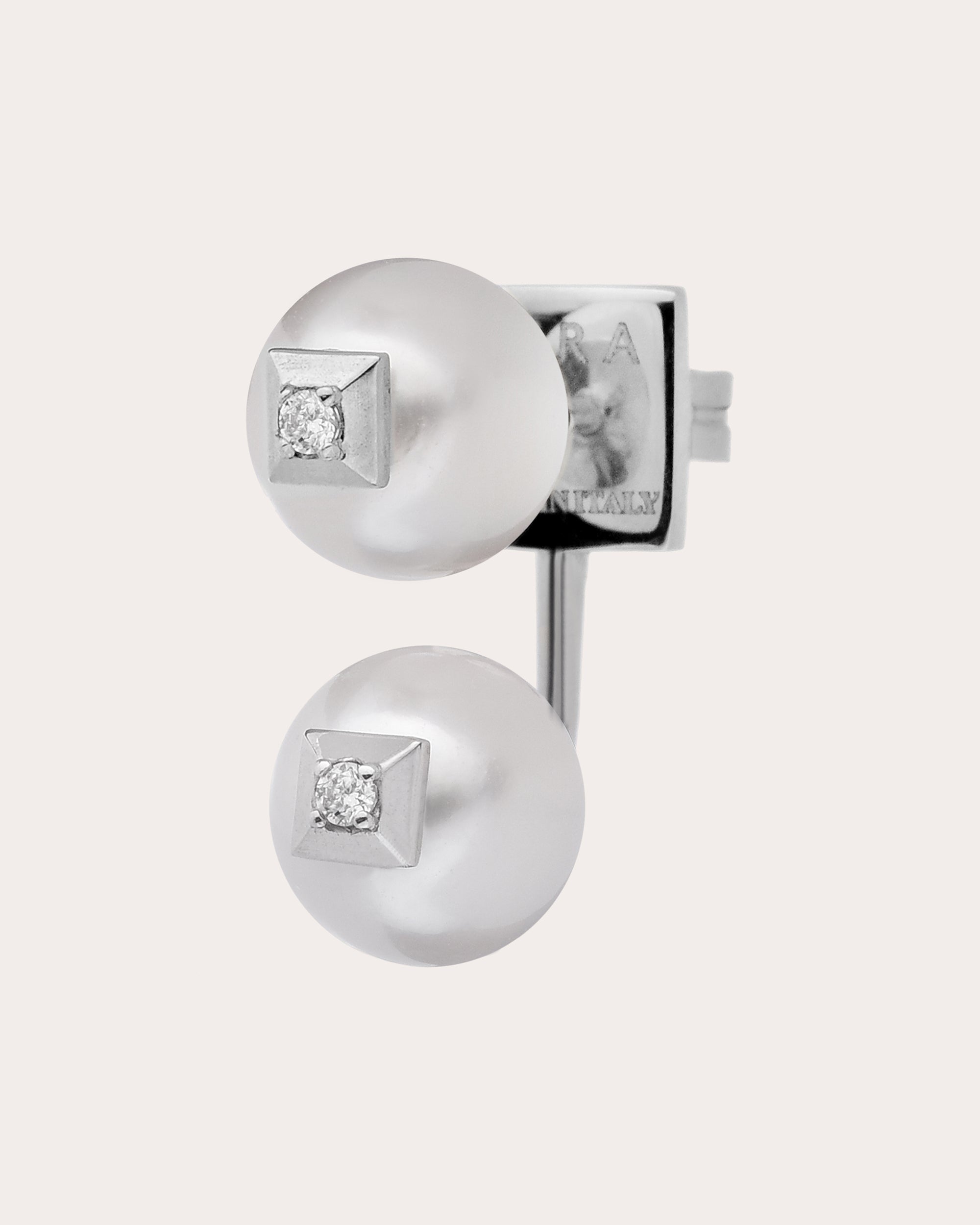 Freshwater Pearl Double Stud Earring