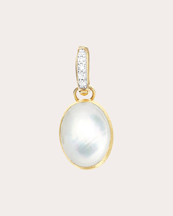 Diamond & Mother of Pearl 18k Gold Small Dolce Vita Pendant
