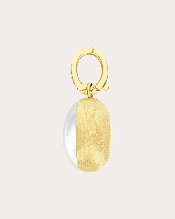 Diamond & Mother of Pearl 18k Gold Small Dolce Vita Pendant