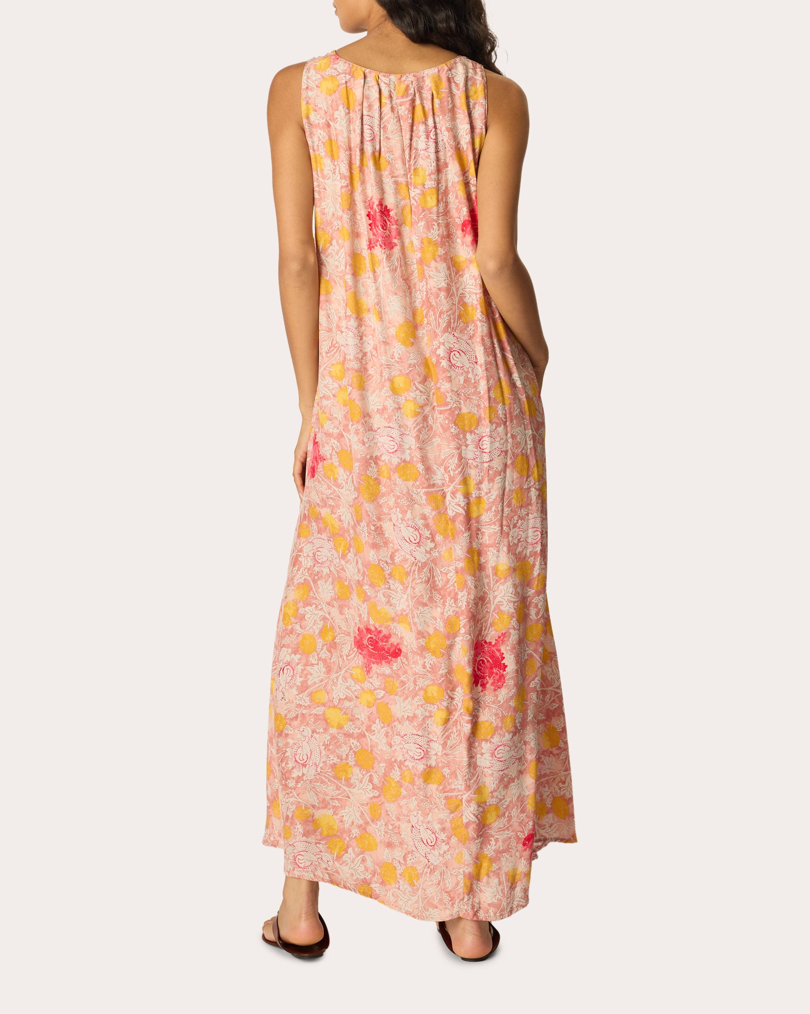 Tova Floral Silk Sleeveless Maxi Dress