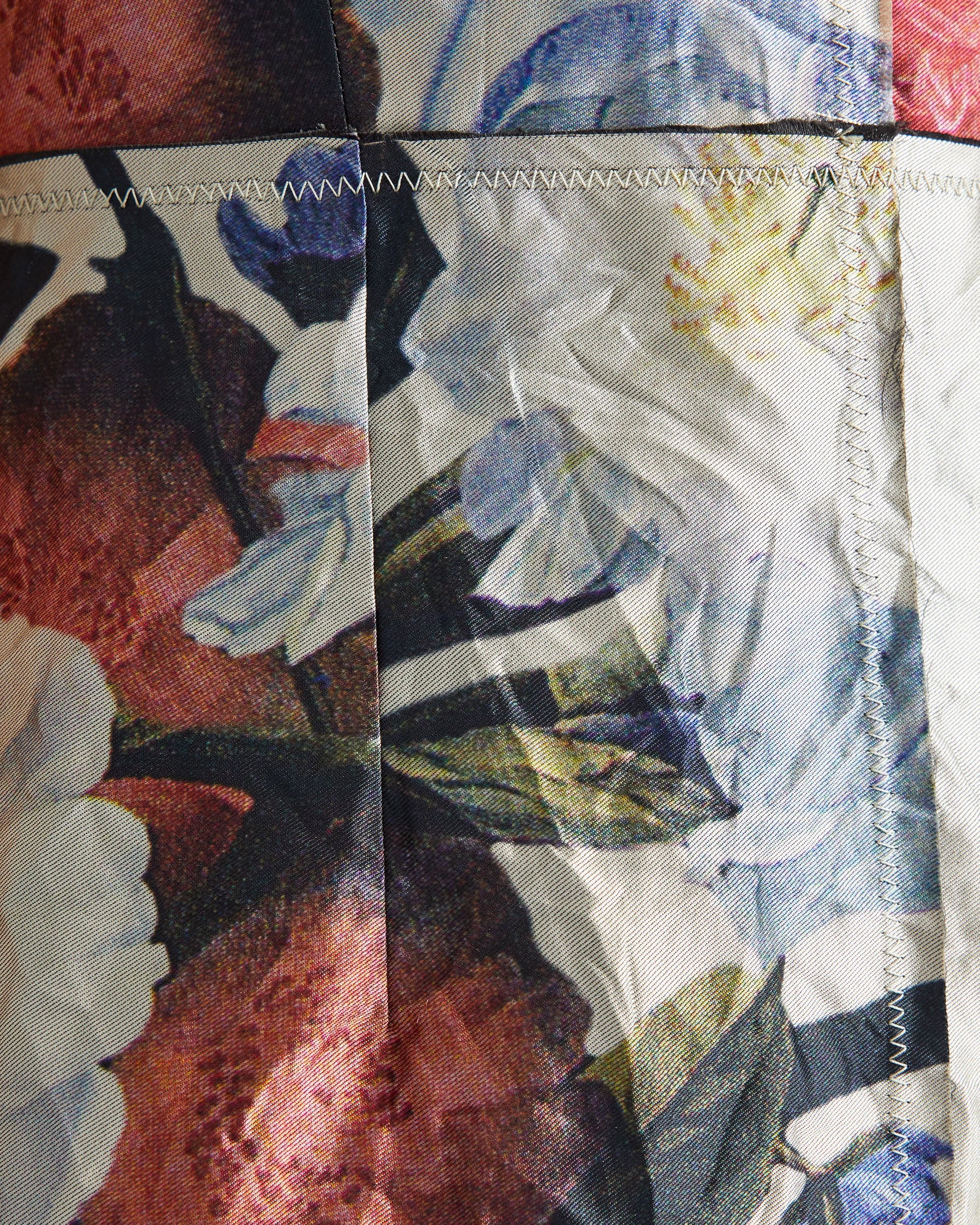 Floral Crushed Satin Sleeveless Cocktail Dress