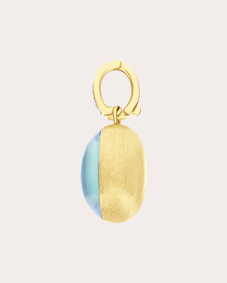Amazonite & Diamond 18k Gold Medium Anice Pendant