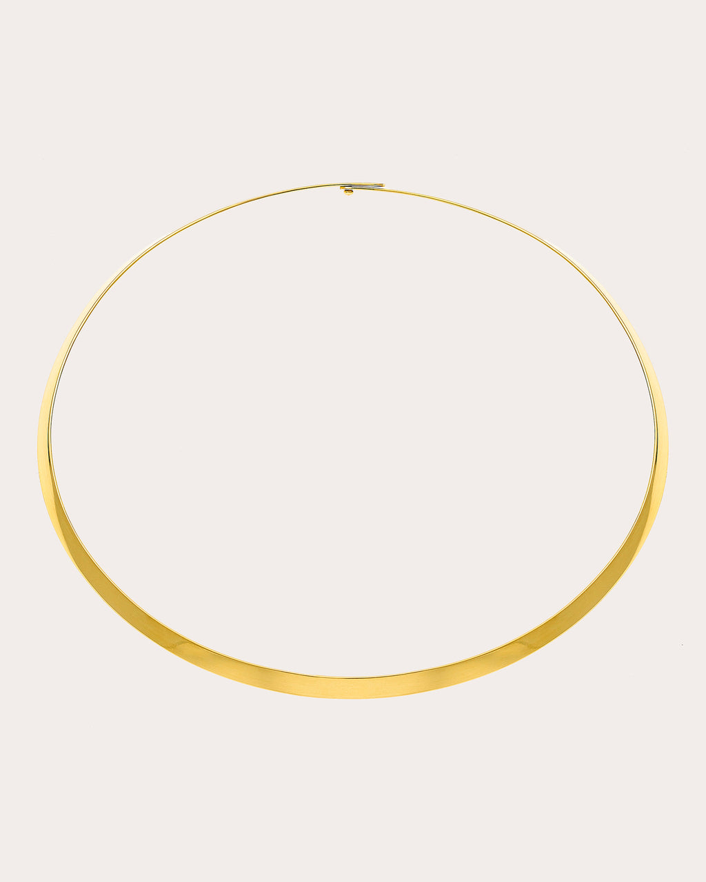 18k Gold Solid Wide Collar Necklace