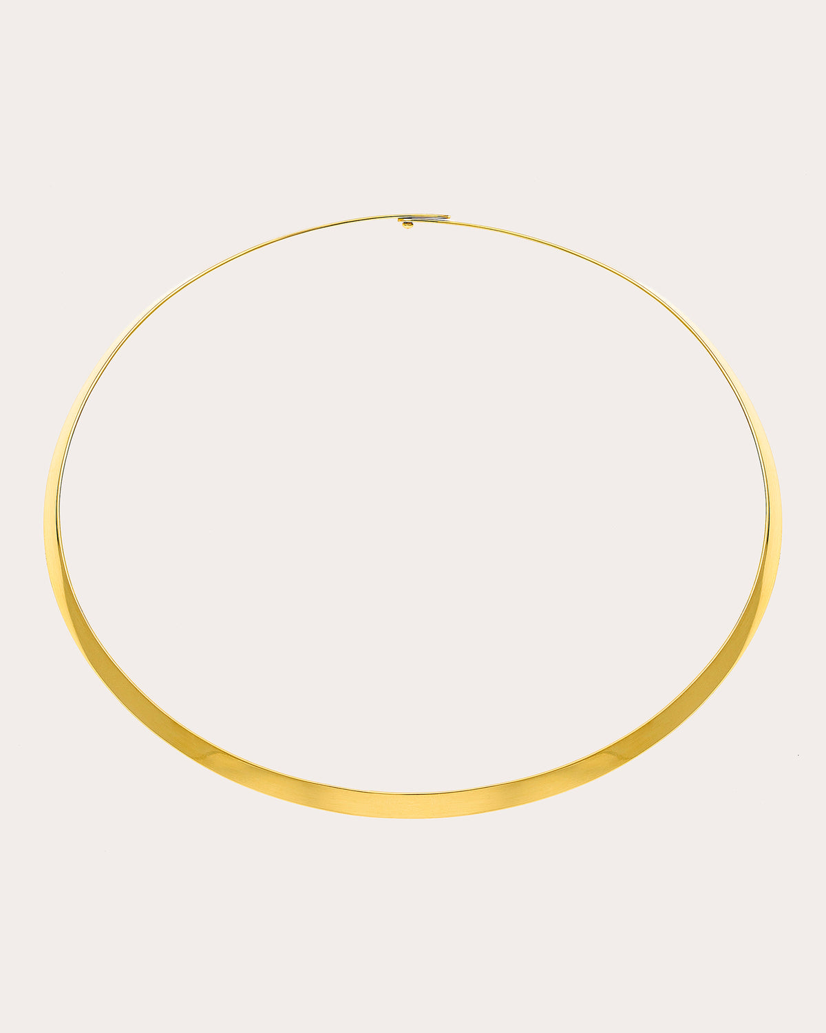 18k Gold Solid Wide Collar Necklace
