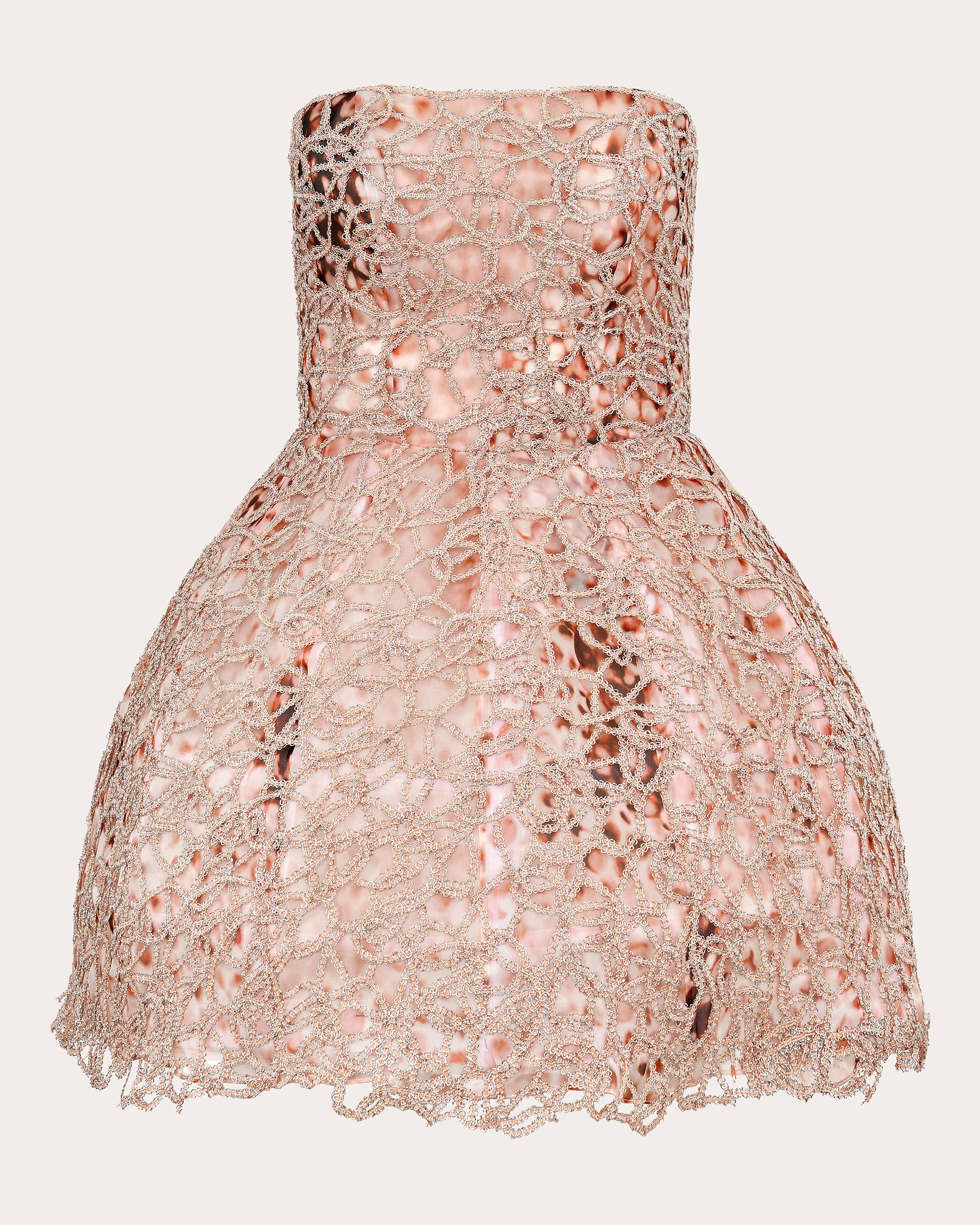 Francesca Miranda Women's Peony Lace Fit & Flare Mini Dress in Pink Size US 2
