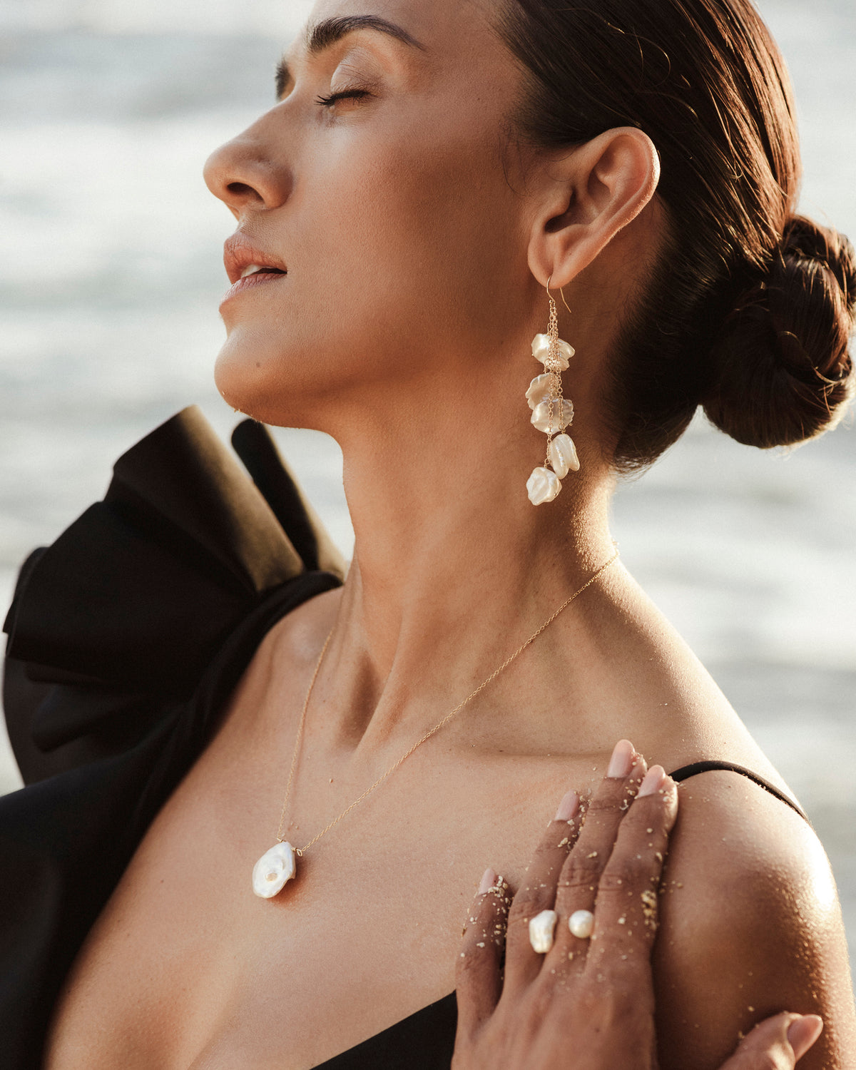 Keshi Pearl Pendant Necklace