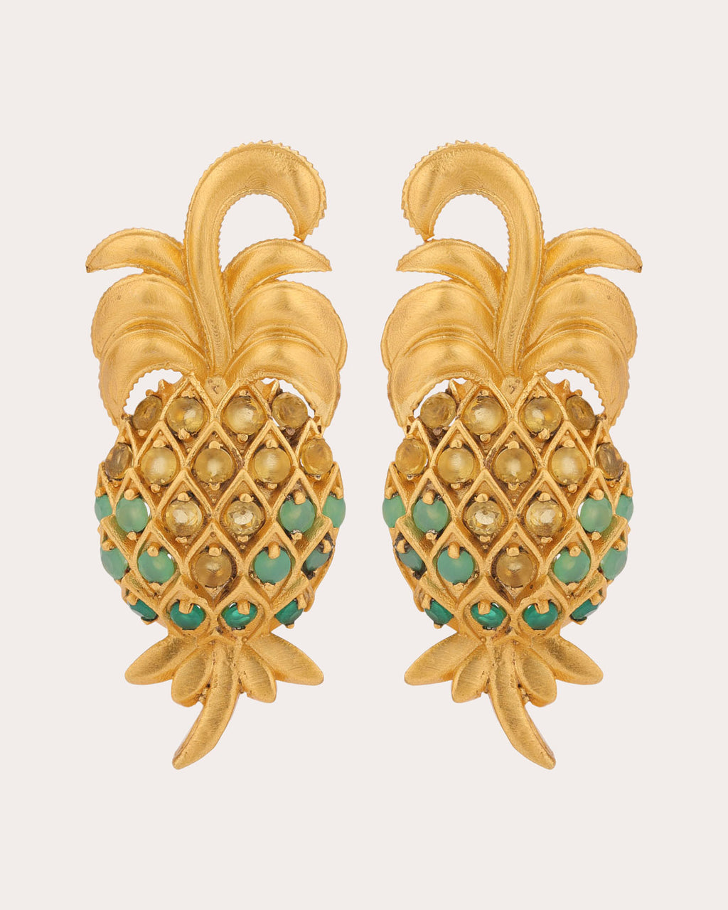 Citrine Pineapple Drop Earrings