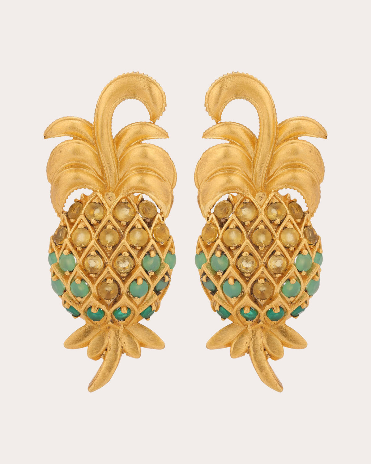 Citrine Pineapple Drop Earrings