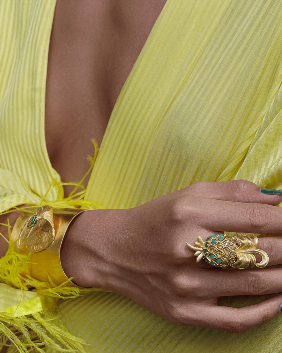 Citrine Pineapple Ring