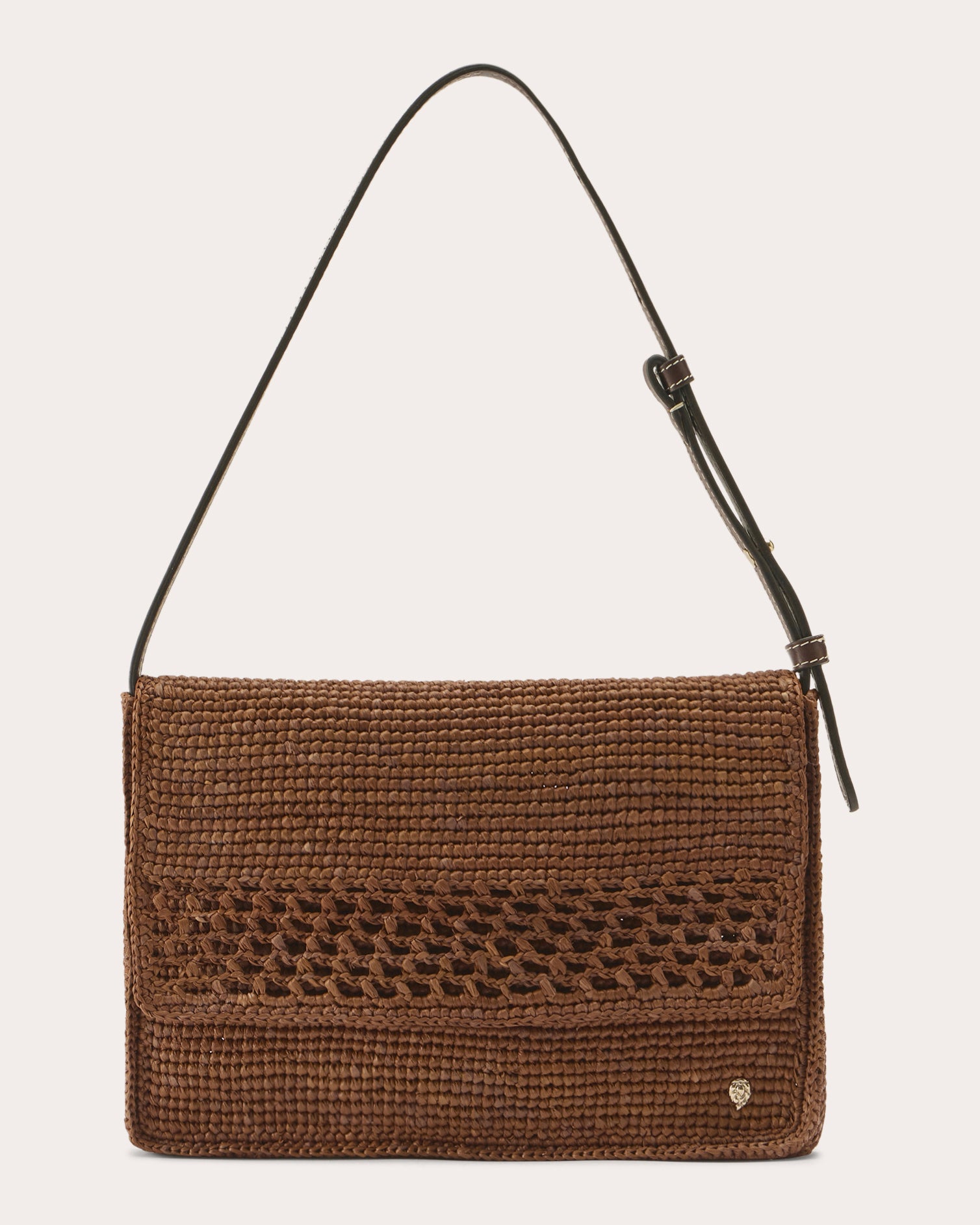 Poppy Crocheted Raffia Crossbody Bag