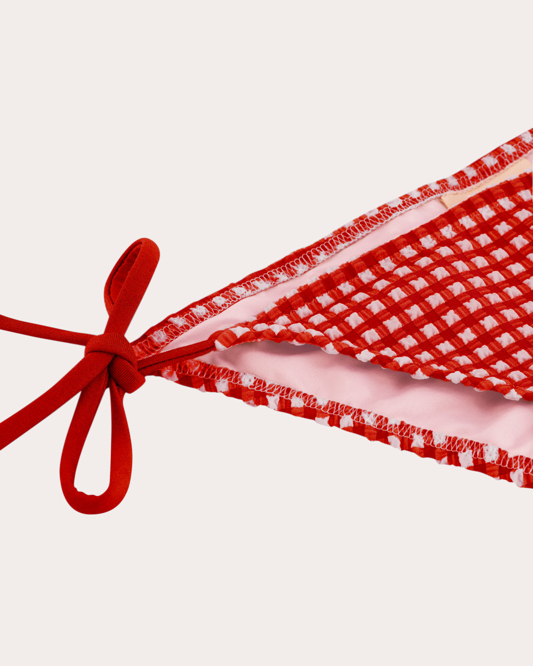 Poopy String Poppy Gingham String Bikini Bottoms | Olivela