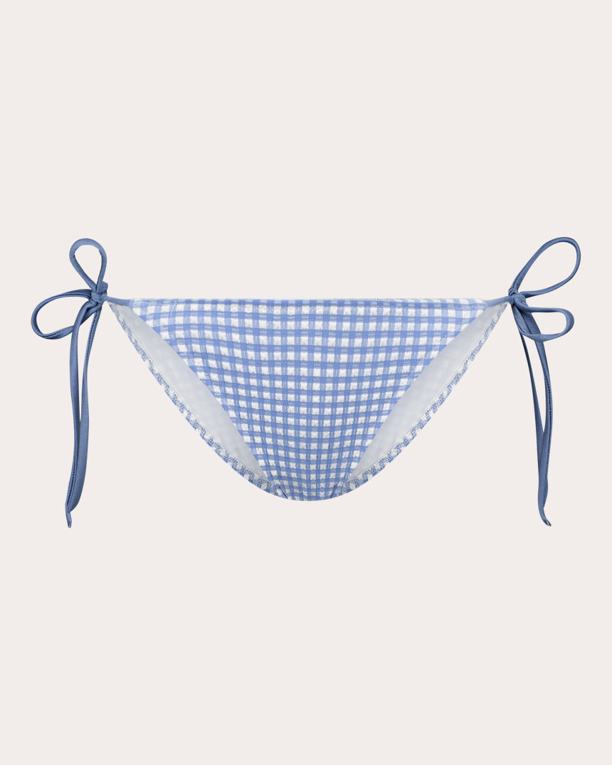 Poopy String Poppy Gingham String Bikini Bottoms | Olivela