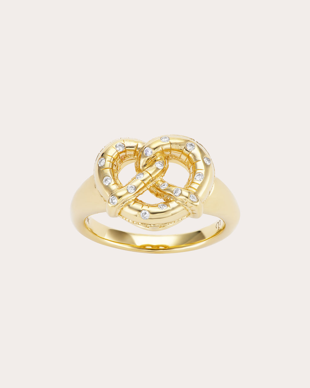 Diamond NYC Street Pretzel Pinky Ring