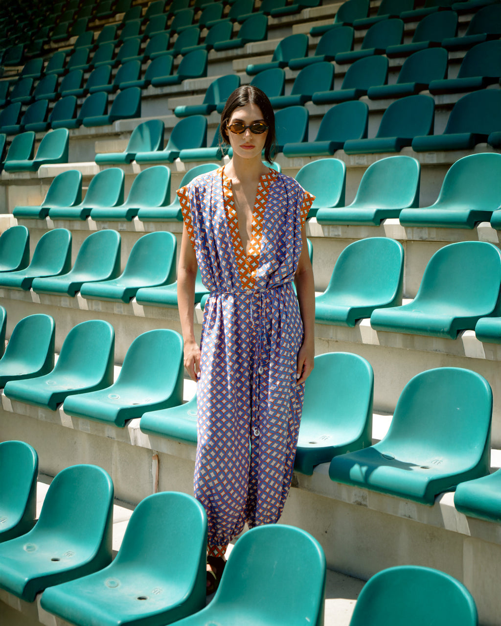 Jiyu Psyche Silk Harem Jumpsuit
