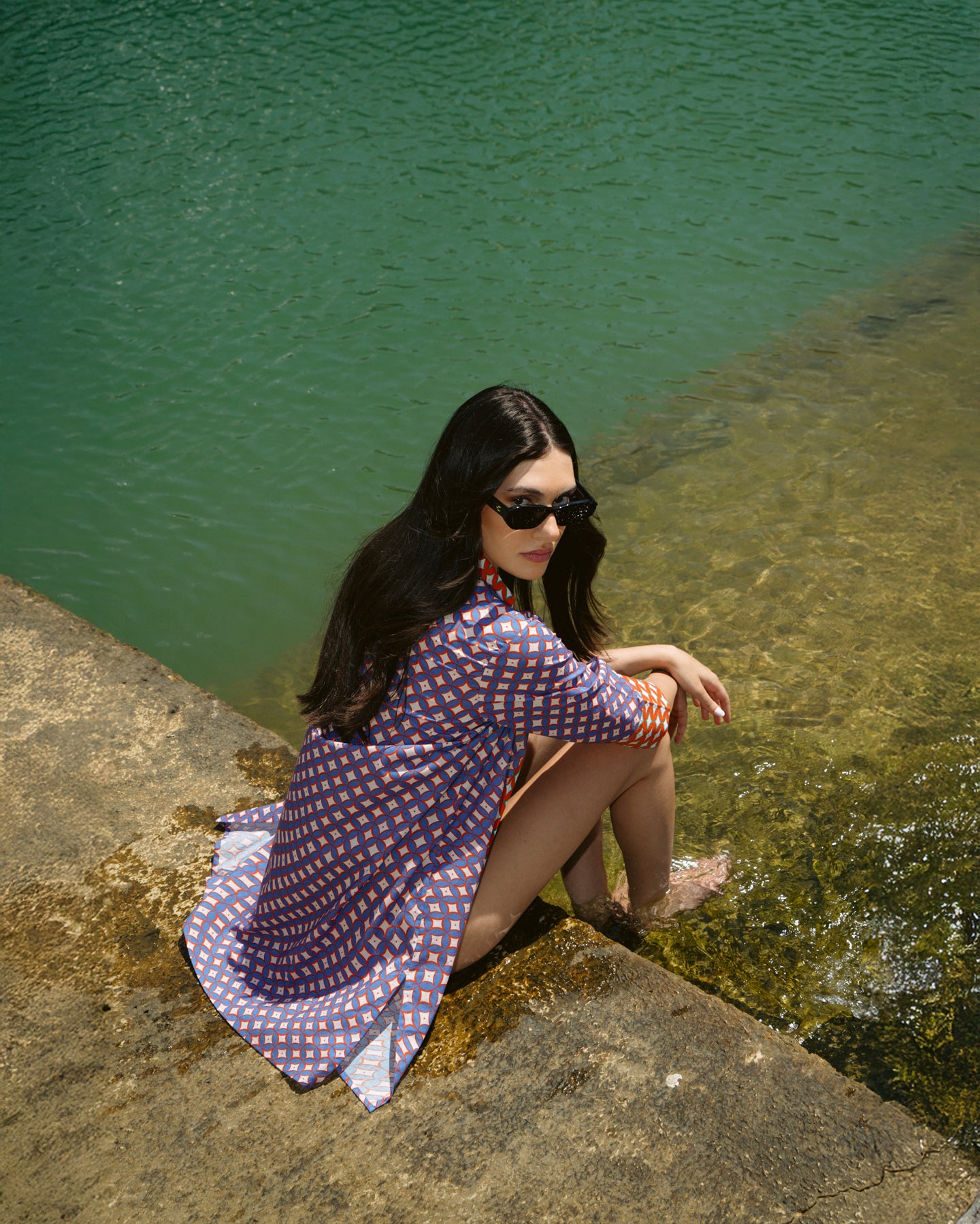 Mio Psyche Cotton Mini Shirt Dress
