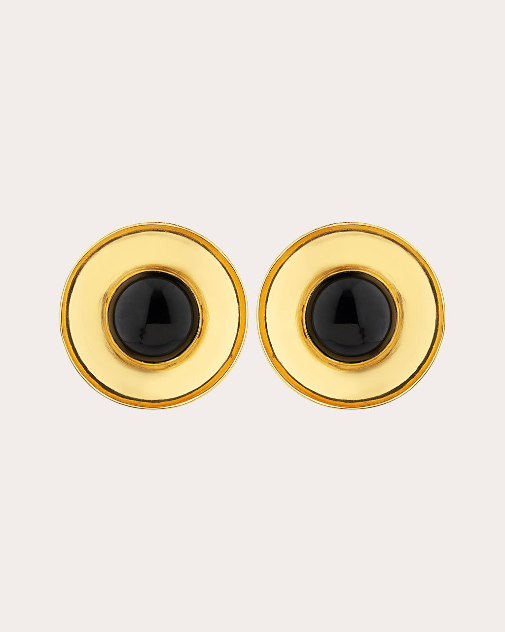 Black Onyx Pulse Stud Earrings