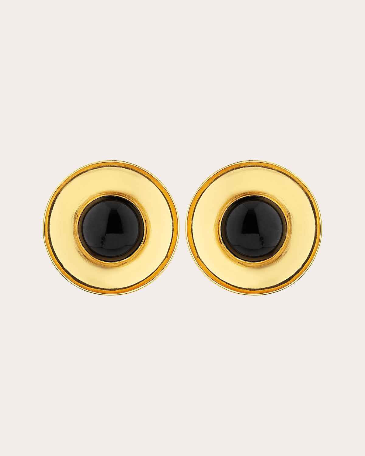 Black Onyx Pulse Stud Earrings