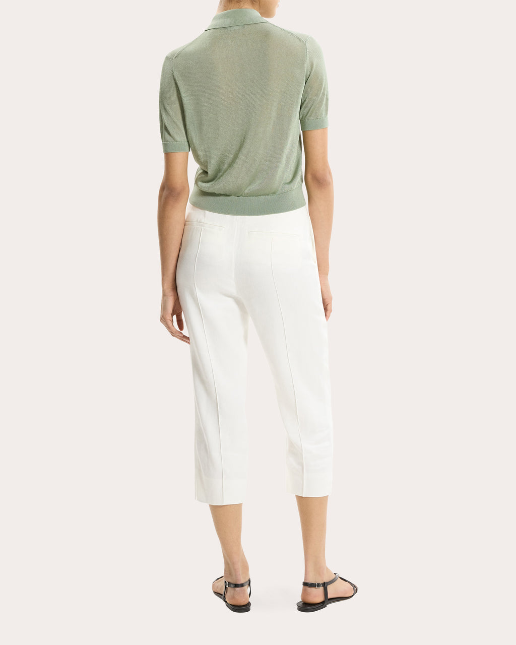 Sheer Lustrous Knit Polo