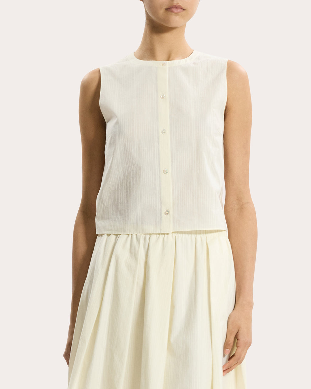 Corded Cotton Button Shell
