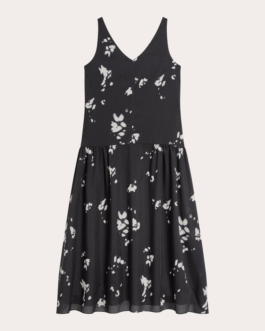 Floral Gathered Drop-Waist Dress