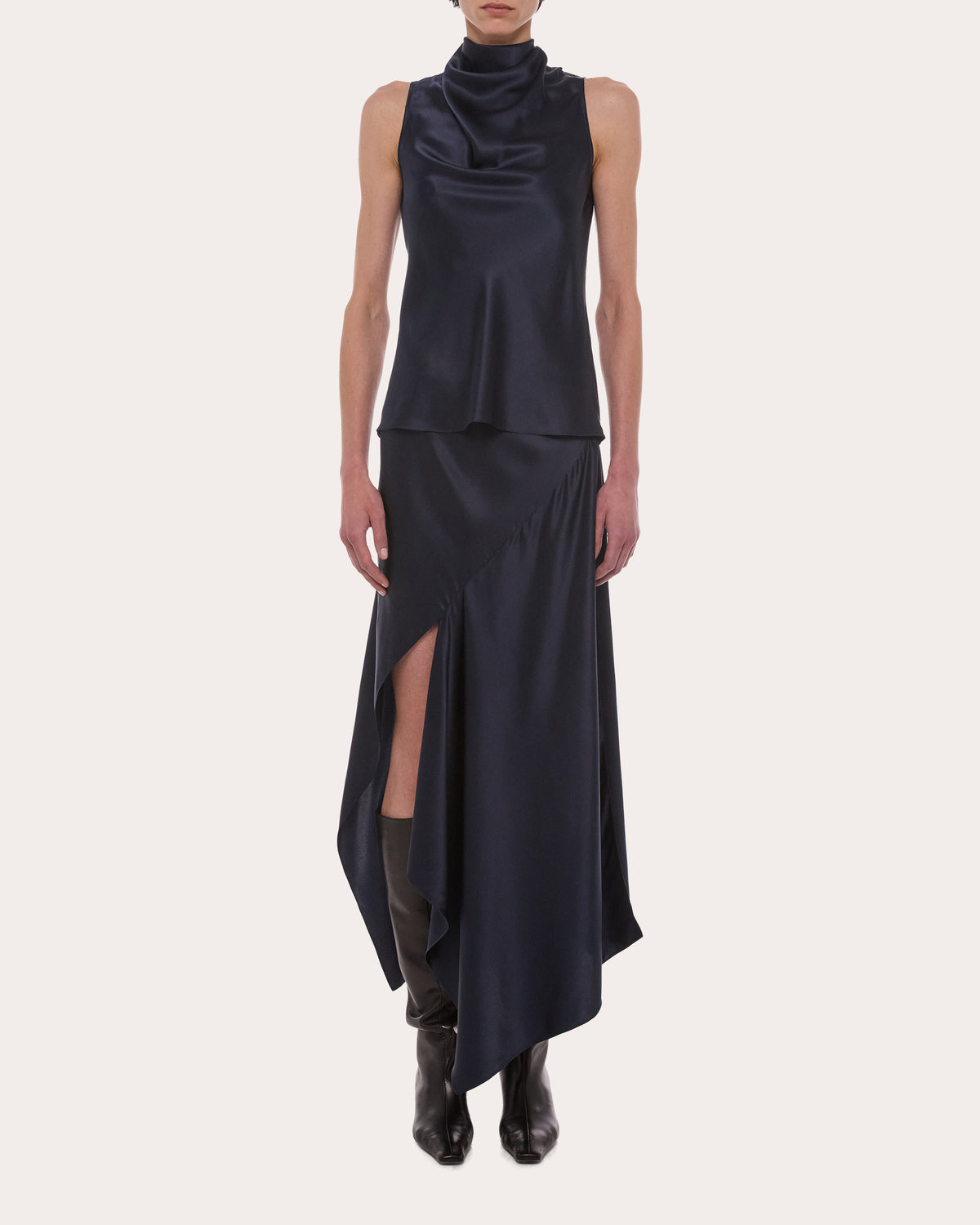 Silk Handkerchief Slip Skirt