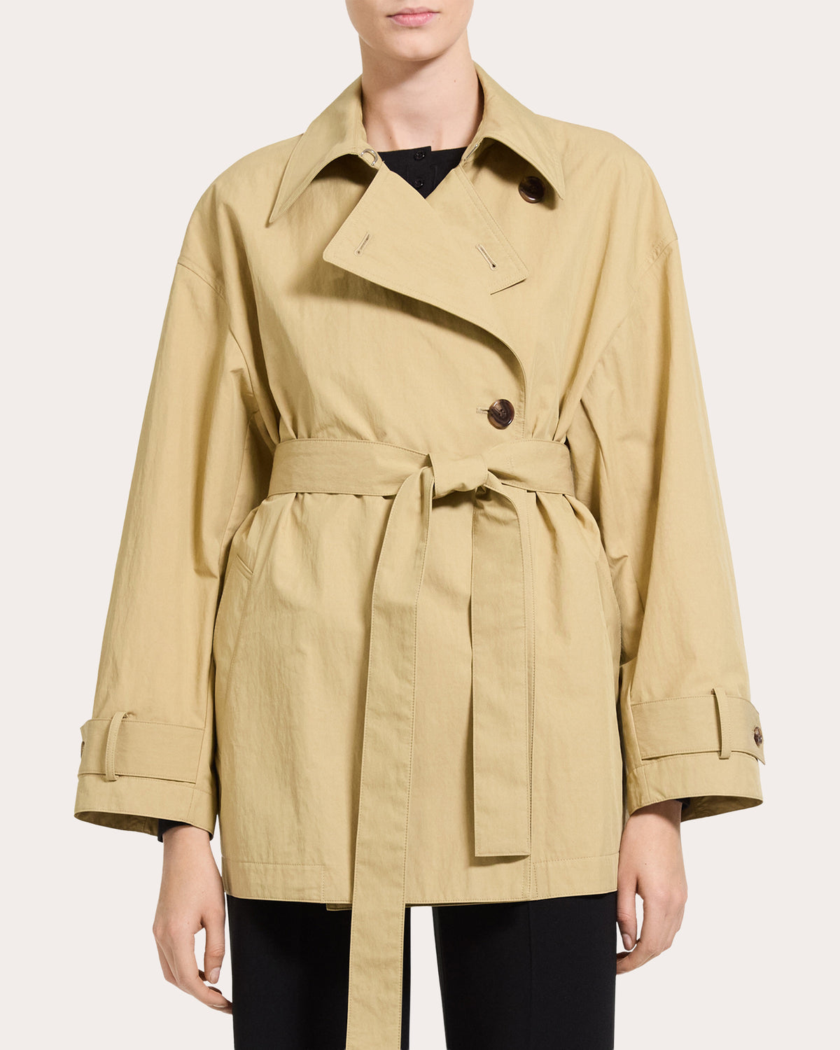 Double-Breasted Trench Jacket
