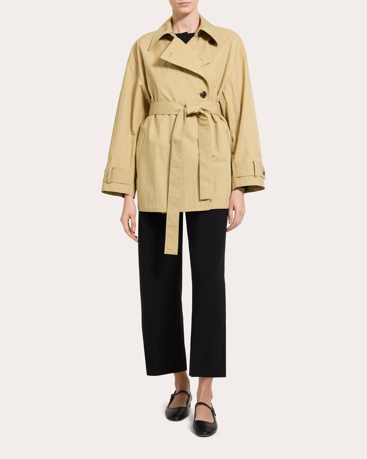 Double-Breasted Trench Jacket