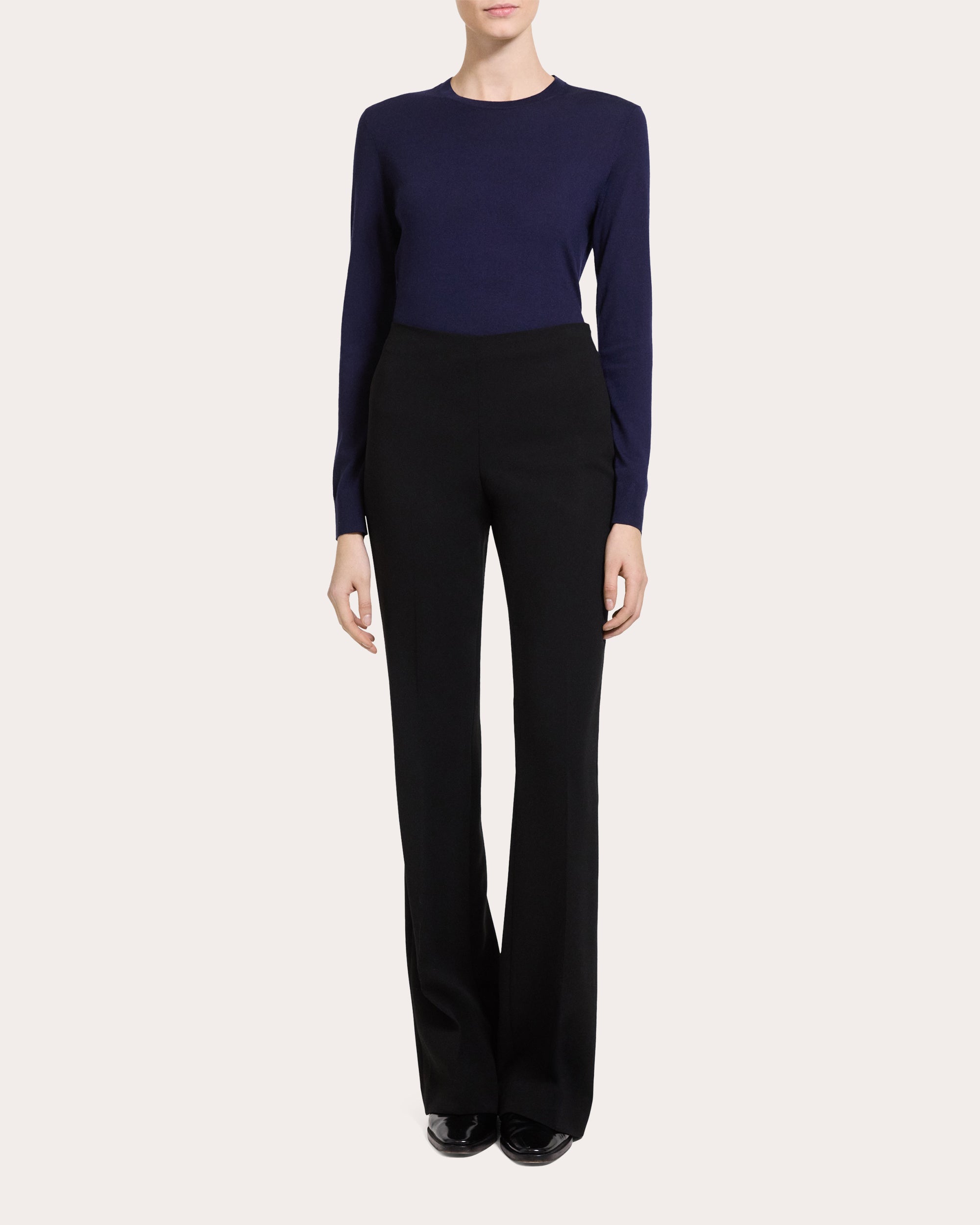 Demitria Crepe Slim Flare Pants
