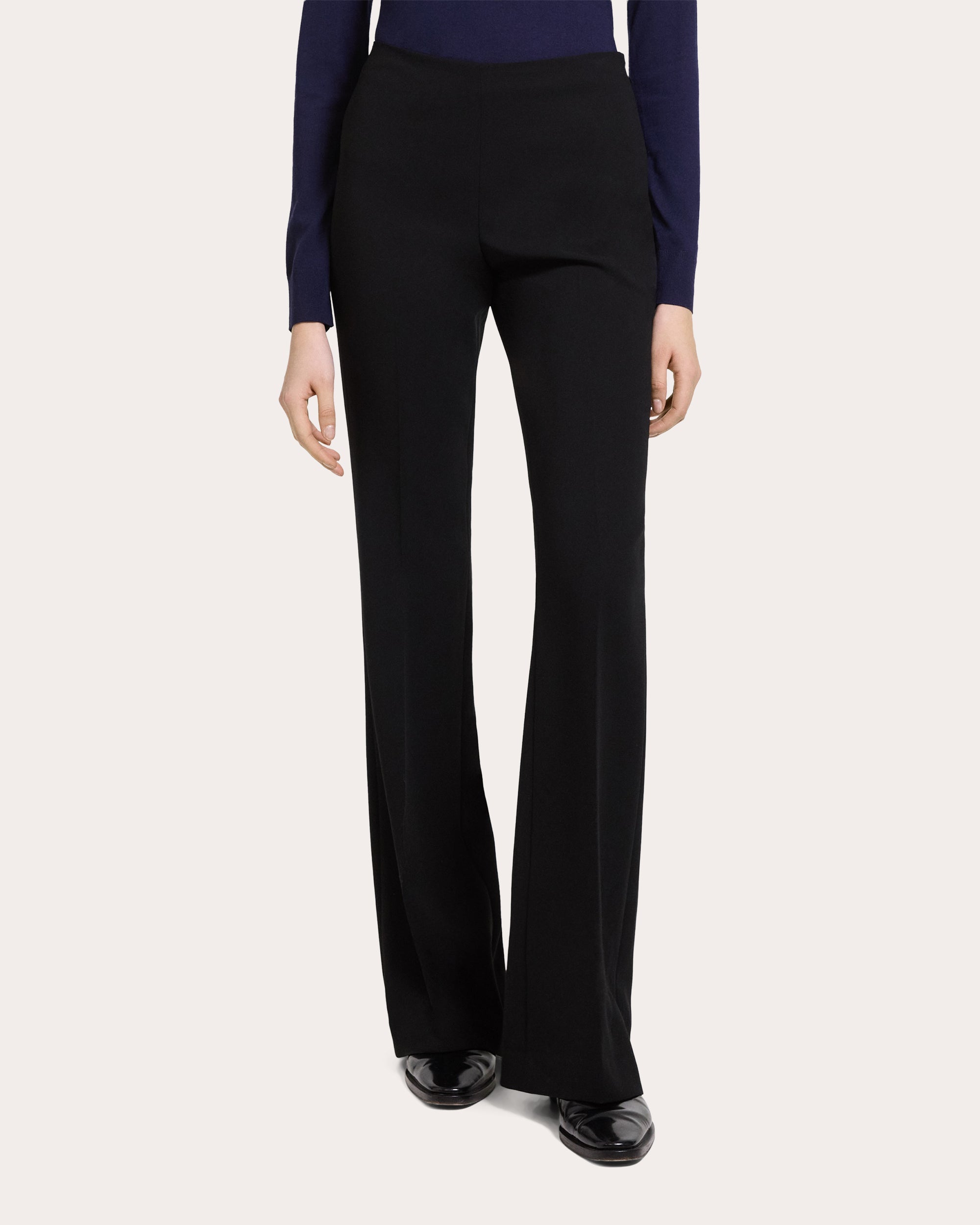 Demitria Crepe Slim Flare Pants