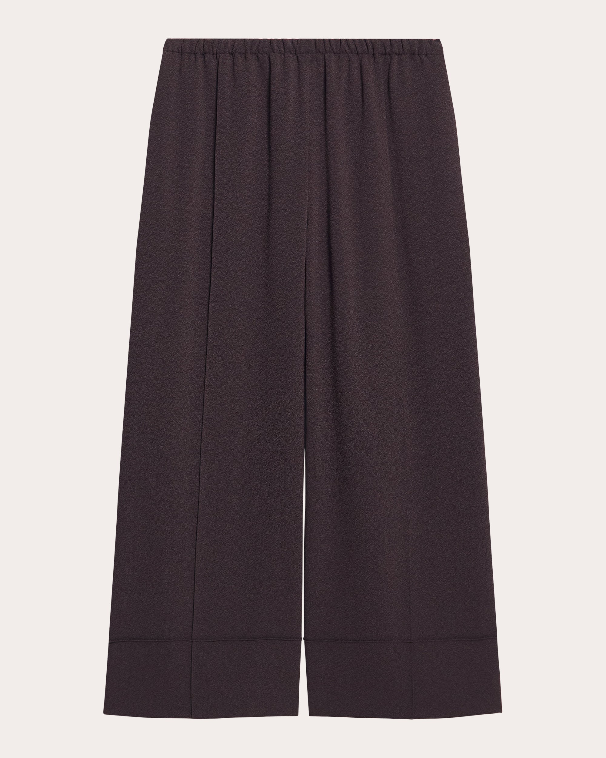 Crepe Pintuck Pull-On Pants