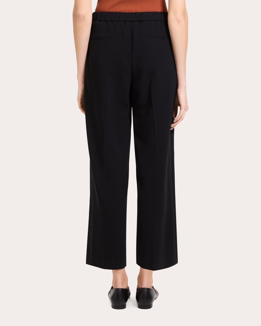 Classic Crepe Cropped Pull-On Pants