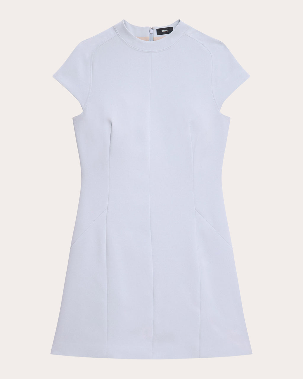 Seamed Crepe A-Line Mini Dress