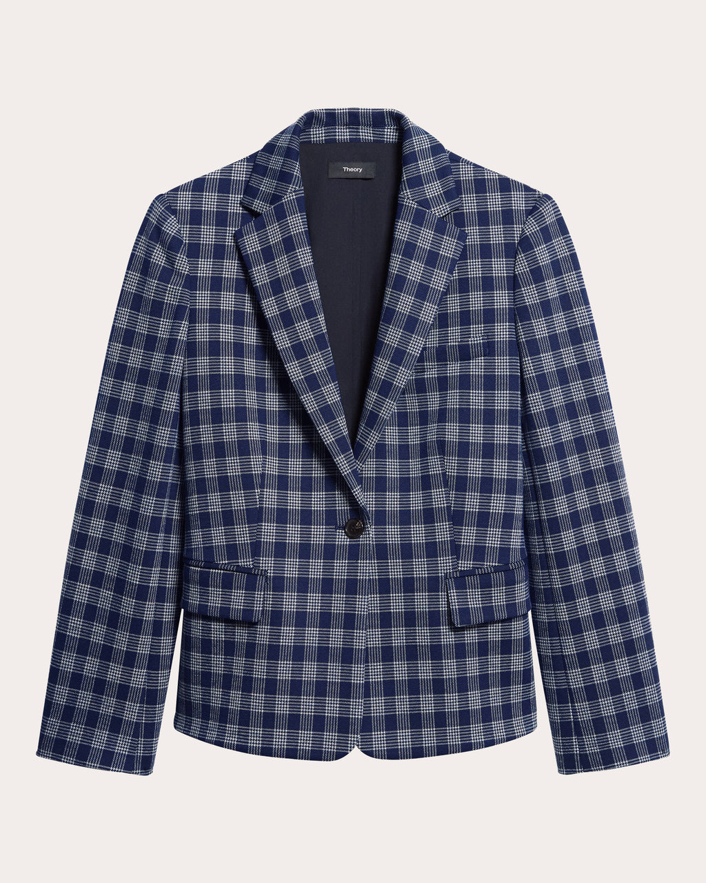 Plaid Slim Single-Breasted Blazer