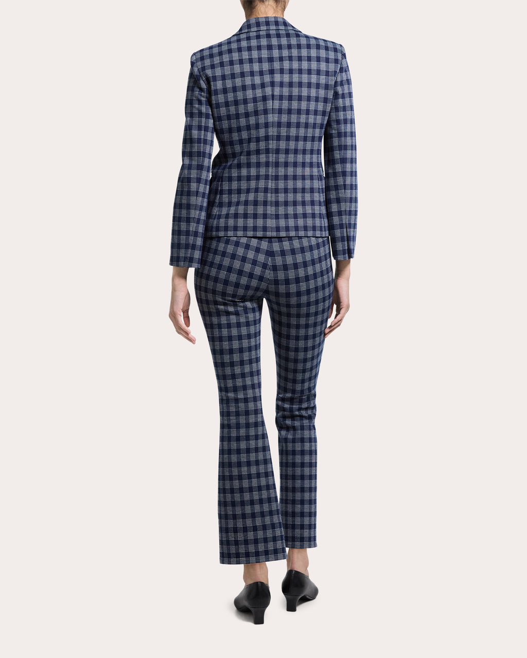 Plaid Slim Single-Breasted Blazer