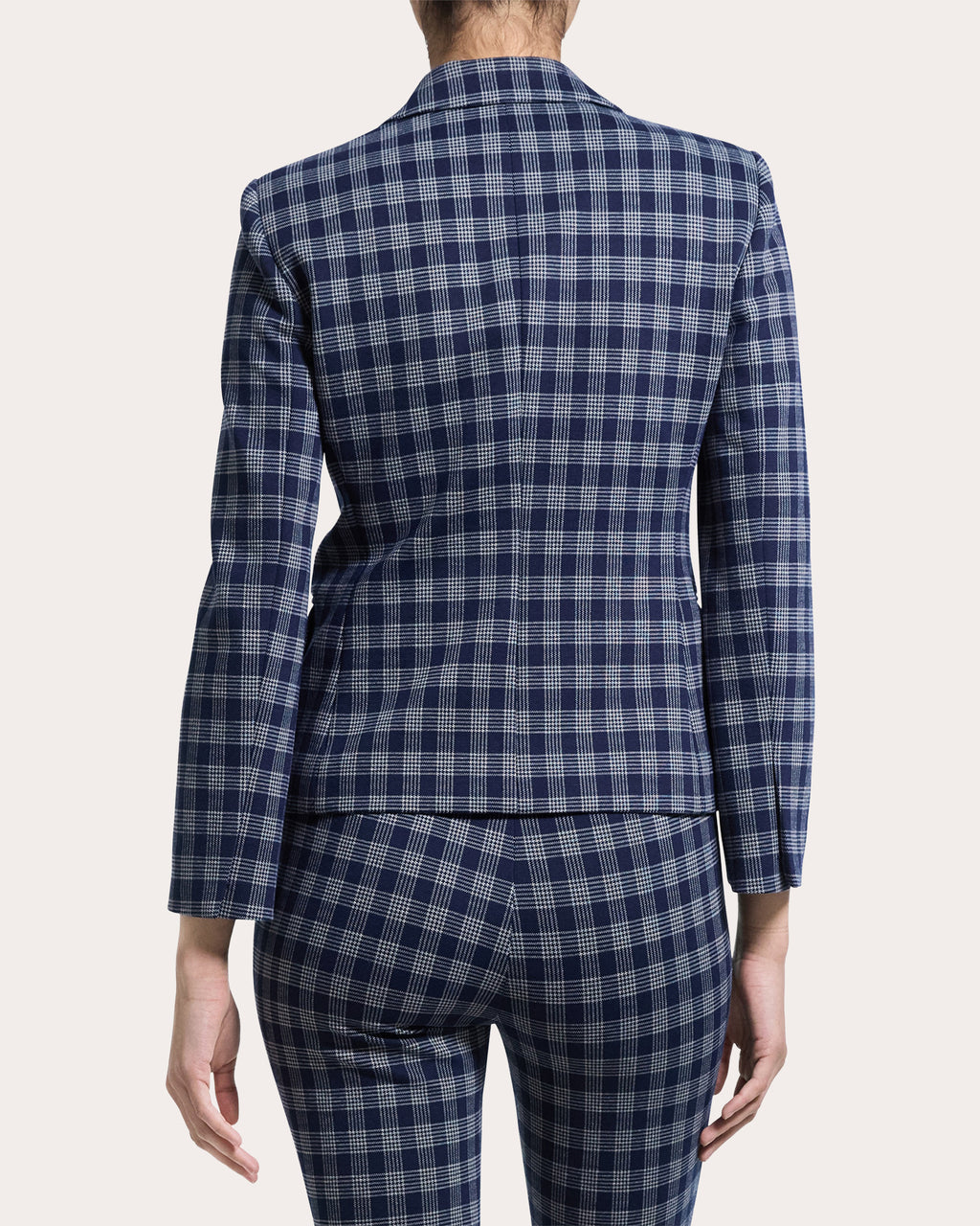 Plaid Slim Single-Breasted Blazer