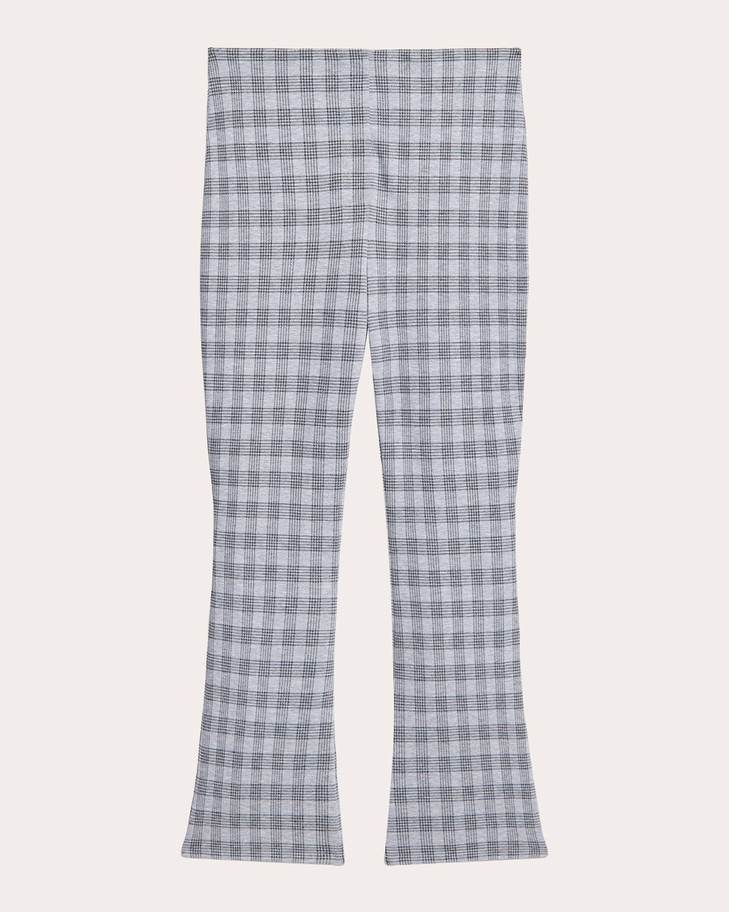 Plaid High-Rise Cropped Kick Pants