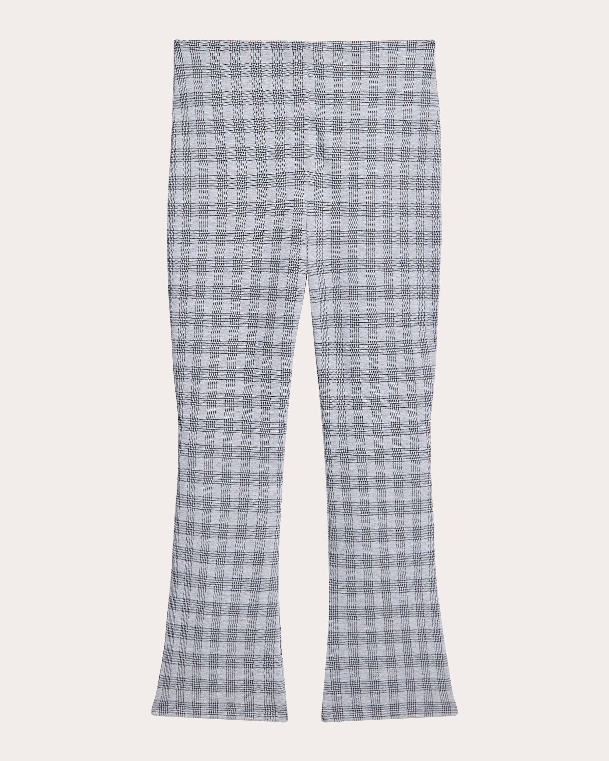Plaid High-Rise Cropped Kick Pants