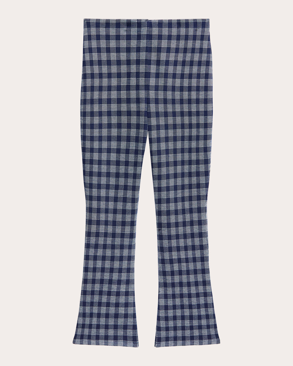 Plaid High-Rise Cropped Kick Pants